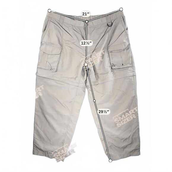 Columbia PFG Men's Light Khaki Convertible Cargo Pants Multiple Pockets Size 3XL - Picture 2 of 9